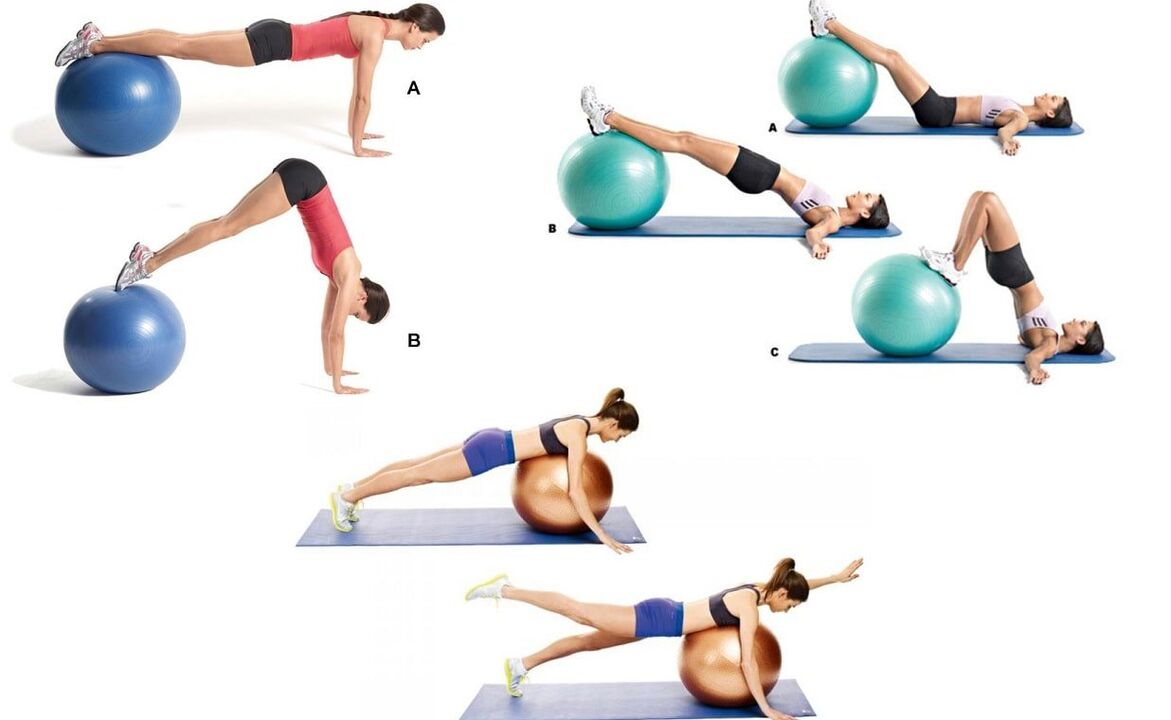 Učinkovite vježbe za sprječavanje osteohondroze kralježnice na fitballu